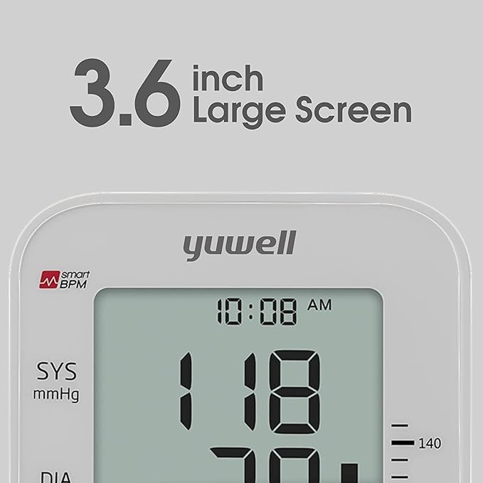 yuwell Blood Pressure Monitor, Large Upper Arm Blood Pressure Cuff, Digital - Image 4