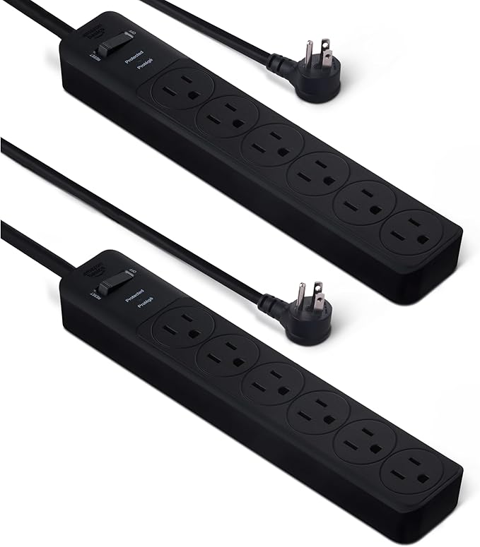 Amazon Basics Rectangle 6-Outlet, 600 Joule Surge Protector Power Strip by AmazonBasics
