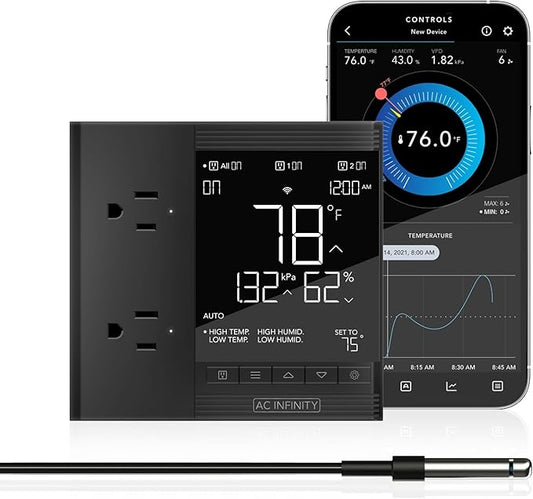 AC Infinity Controller 75 PRO, WiFi Outlet Controller, Independent Programs by ACInfinity