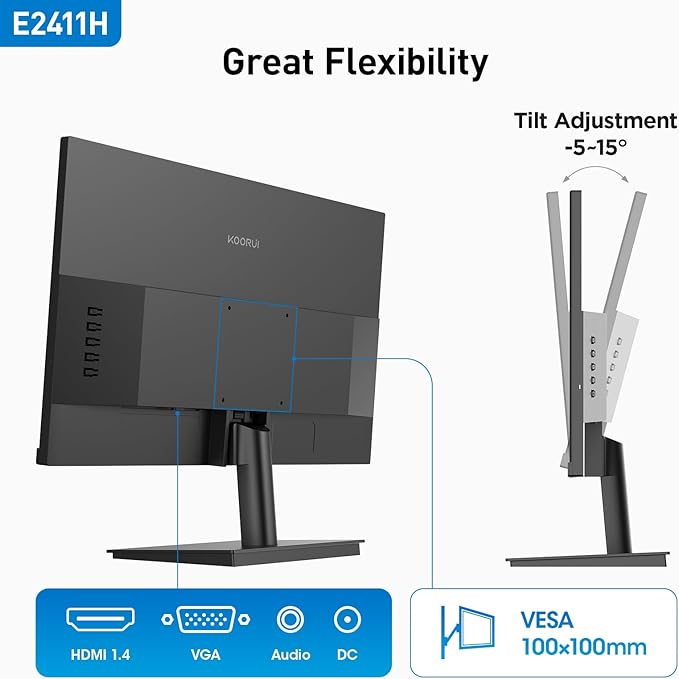 KOORUI 24-inch 120Hz Gaming Monitor IPS FHD sRGB 99% Support Freesync Computer - Image 6