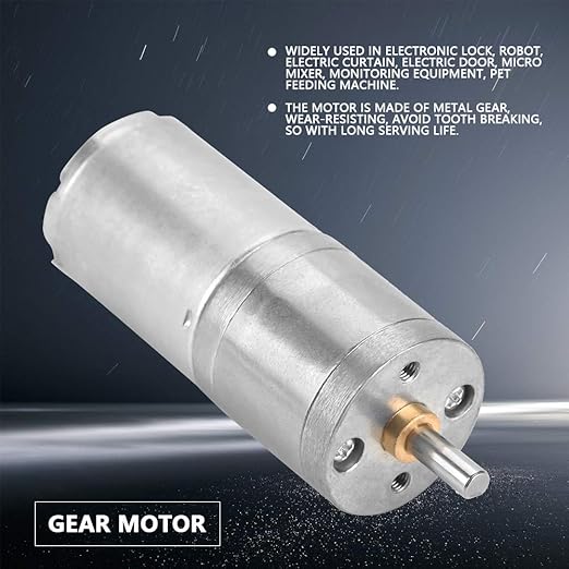25mm DC 12V 25GA-370 Metal Gear Motor - Image 6