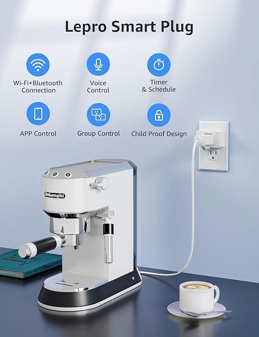Lepro P1 Smart Plug Mini 15A, WiFi Outlet Plugs Compatible - Image 2