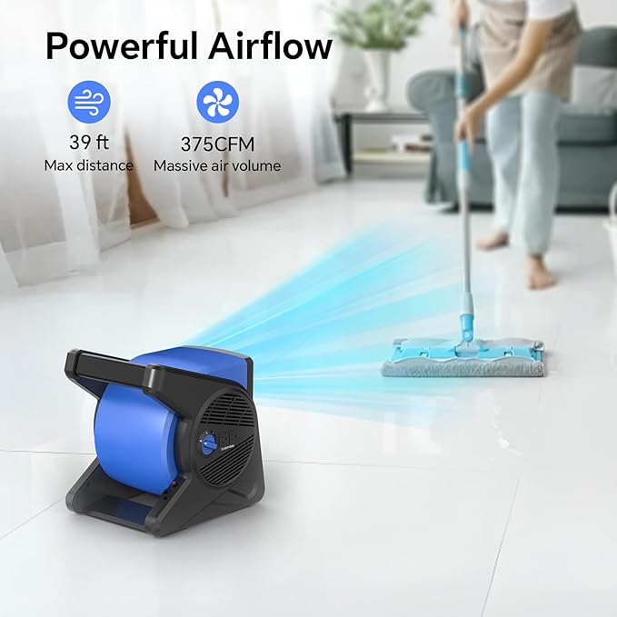 shinic 15" pivoting blower fan, portable pivoting blower fan - Image 2