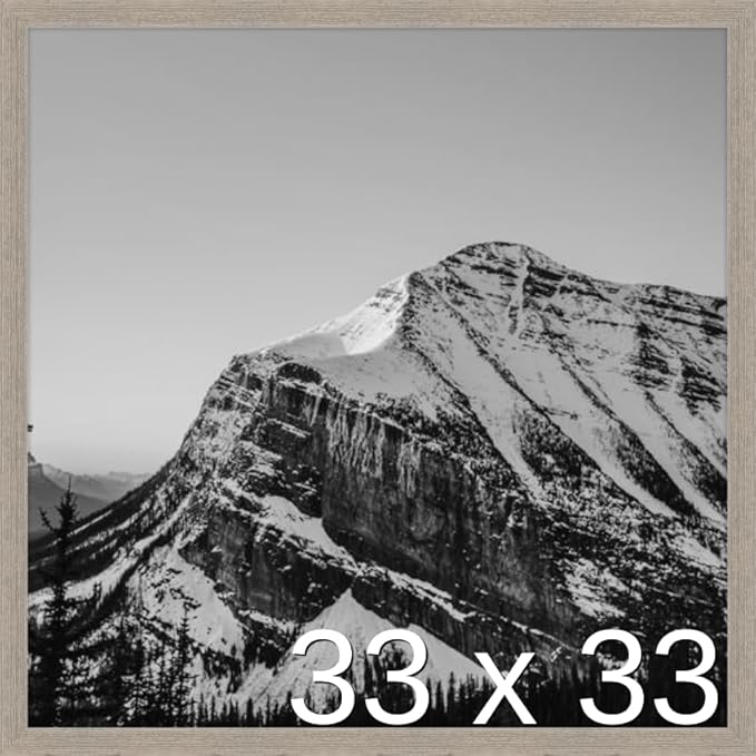 Frame It Easy 33 x 33 Rustic Gray Wood Frame by FrameItEasy