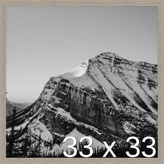 Frame It Easy 33 x 33 Rustic Gray Wood Frame by FrameItEasy