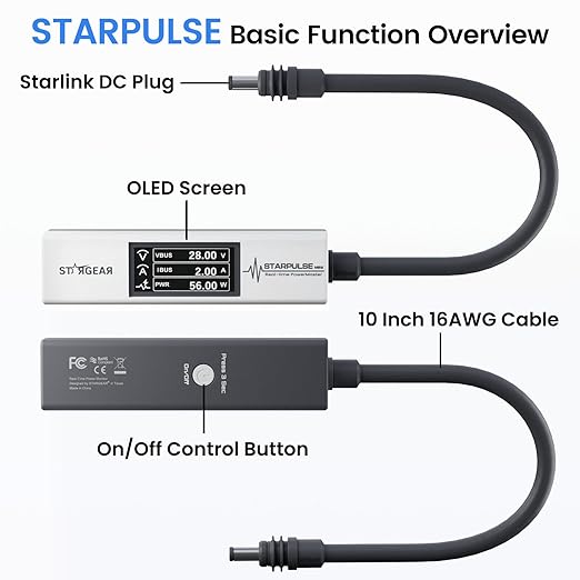Starlink Power Monitor for Mini & Gen 3, Real-Time Power Meter Tester - Image 7