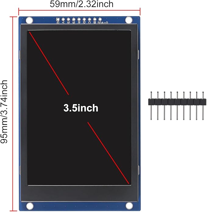 XIITIA 2pcs 3.5" SPI TFT LCD Display Module 320x480 RGB LCD Screen 3.3V ST7796 - Image 3