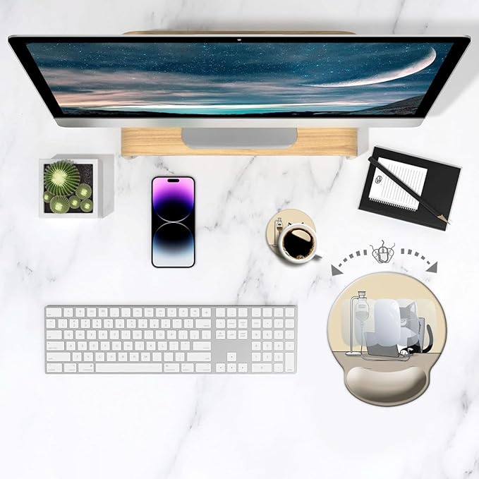 Ergonomic Mouse Pad with Wrist Support, Mouse Pad with Wrist Rest, Relieve - Image 3
