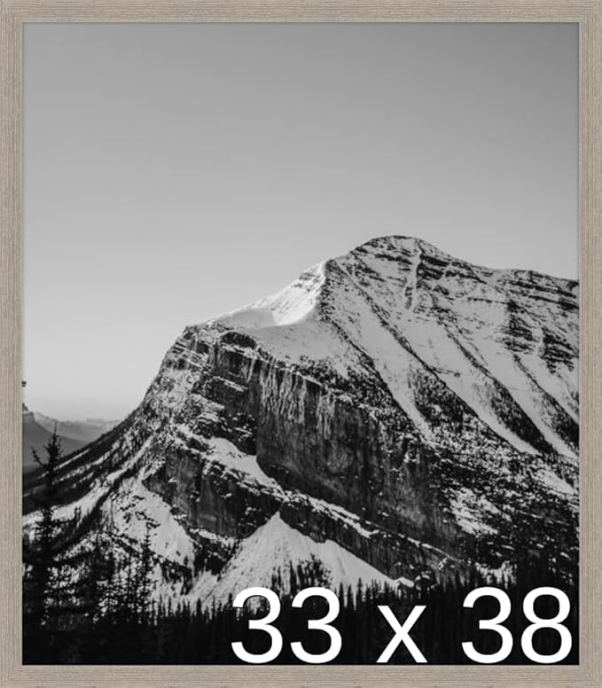 Frame It Easy 33 x 38 Rustic Gray Wood Frame by FrameItEasy