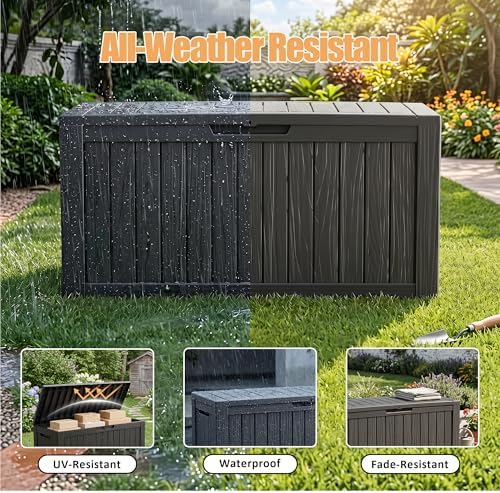outdoor storage box, close-up detail
