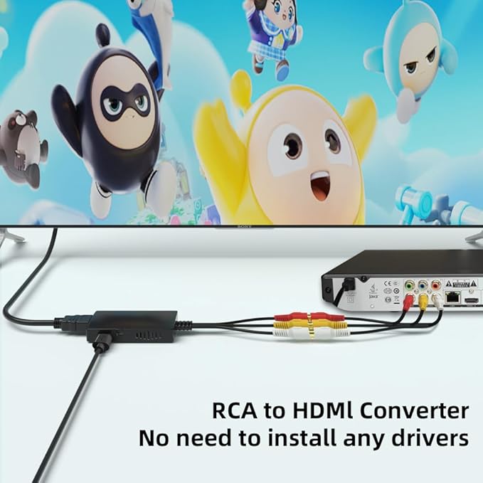 Kirzi Female RCA to HDMI Out Cable Converter Adapter - Image 5