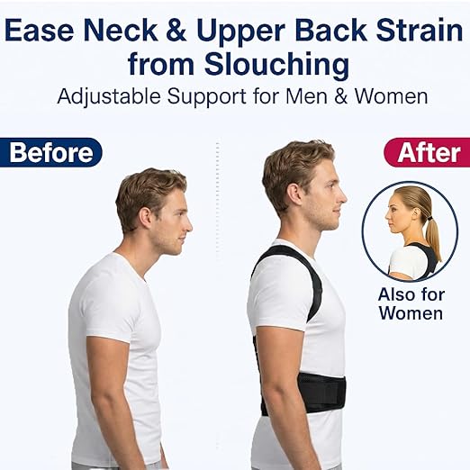 Back Posture Corrector Brace for Men & Women, Back-Anchored Shoulder Support - Image 2