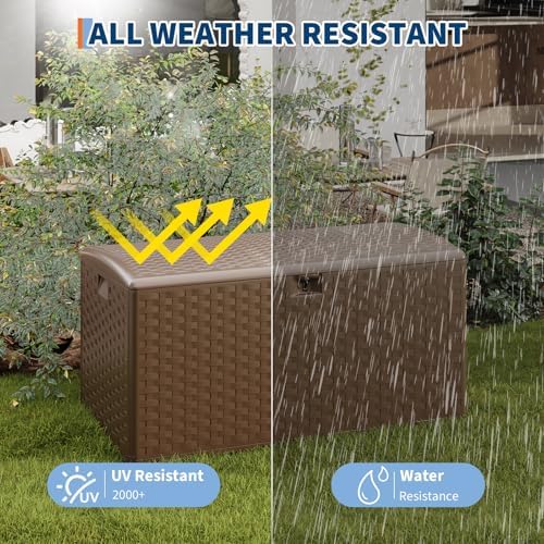 idealhouse 100 gal waterproof blow molded resin deck, side view