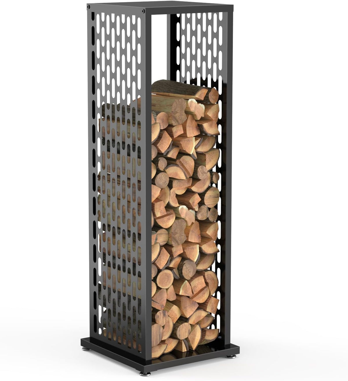 4ft firewood rack indoor, wood rack, metal, 1000, main product view