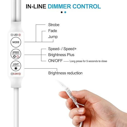 Mini IR Remote Controller for Single Color LED Strip Lights, 11-Key Wireless - Image 4