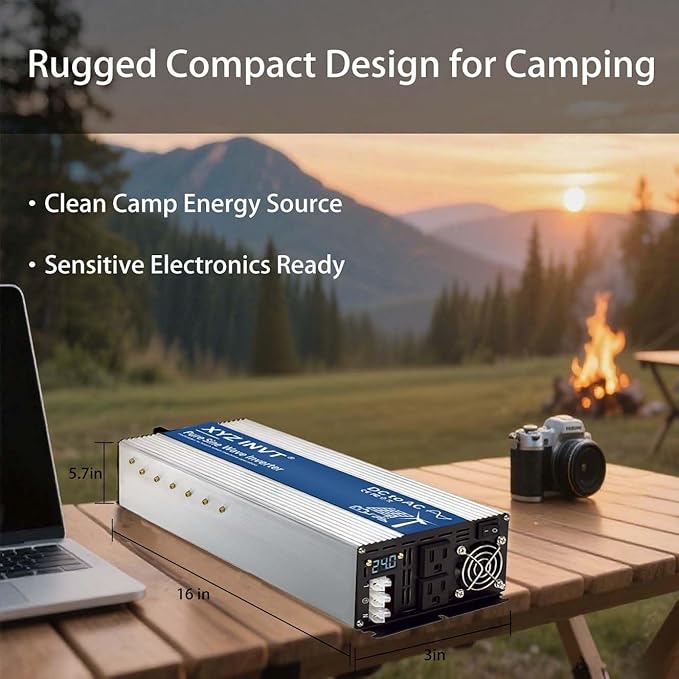 XYZ INVT 4000W Pure Sine Wave Inverter 24V to 120V AC, 8000W Peak Power - Image 5