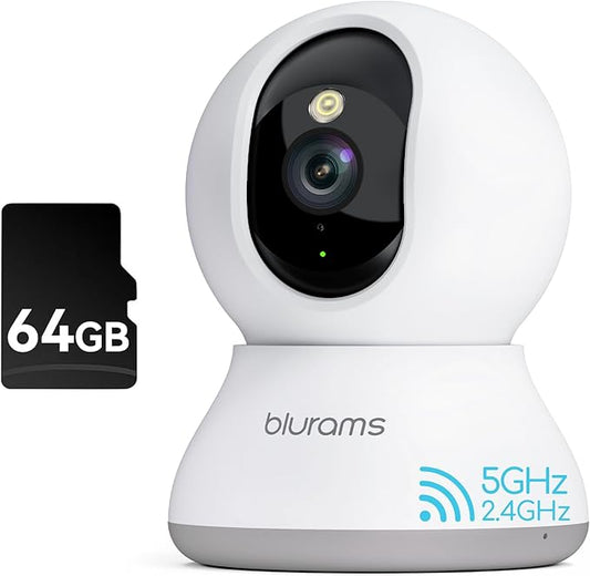 blurams Security Camera 2K, Baby Monitor Dog Camera 360-degree by Blurams