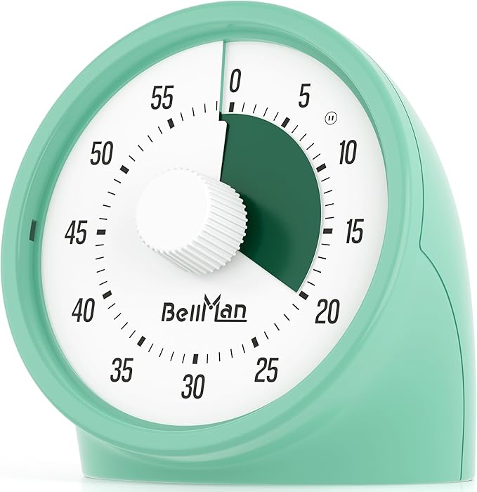 Visual Timer for Kids with Pause Button, 60-Minute Countdown Timer with Silent by Unknown