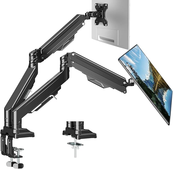 ErgoFocus Dual Monitor Mount for Screens up to 43", Heavy Duty Ultrawide Dual by ERGOFOCUS