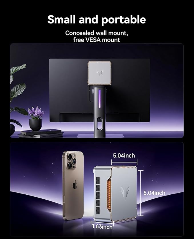 KAMRUI Hyper H2 Mini Gaming PC, in-tel Core i9-11900H 32GB RAM 1TB SSD Mini - Image 8