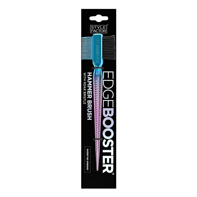 Style Factor EDGE BOOSTER® Hammer Brush Rat Tail– Double-Sided Edge Control - Image 2