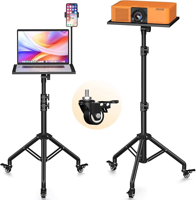 Facilife Projector Stand Tripod on Wheels, Adjustable Height 29-44 Inches by Facilife