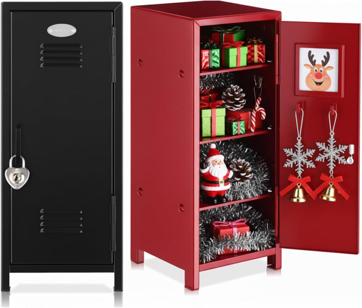 vercraft 2 pcs mini metal locker with lock, main product view