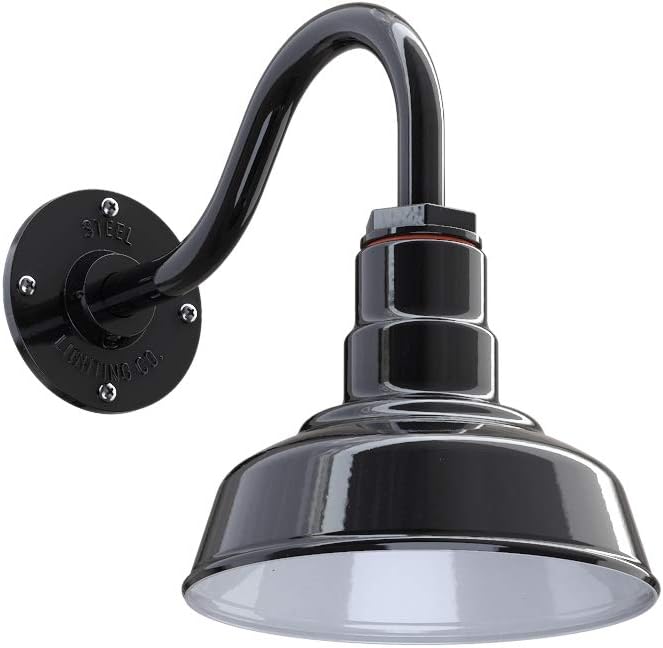 Steel Lighting Co. Hawthorne Barn Light | Outdoor Wall Mounted | 8 inch Dome | by SteelLightingCo