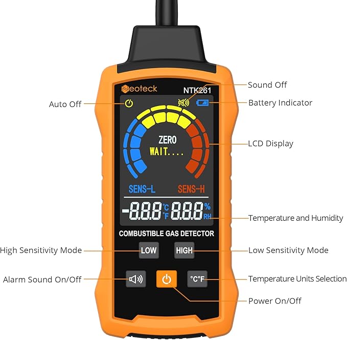 Neoteck Natural Gas Detector Gas Leak Detector - Image 7