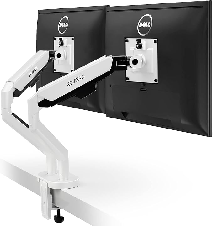 EVEO Premium Dual Monitor Mount 14"-35” Dual Monitor Arm VESA Bracket by EVEO