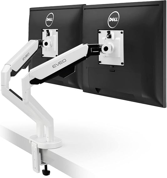 EVEO Premium Dual Monitor Mount 14"-35” Dual Monitor Arm VESA Bracket by EVEO