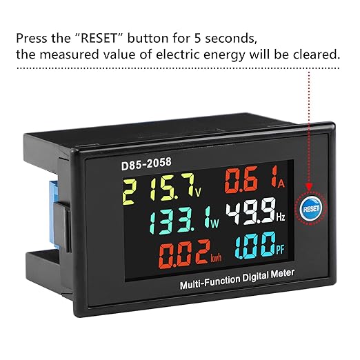 DROK AC Multimeter, AC 40-300V 100A 110V/220V Voltage Current Power Factor - Image 3