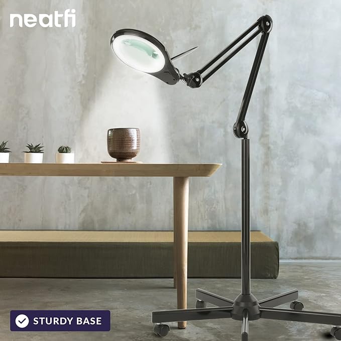 Neatfi LED Magnifying Floor Lamp – 1, 200 Lumens, 5” Bifocal Lens - Image 5