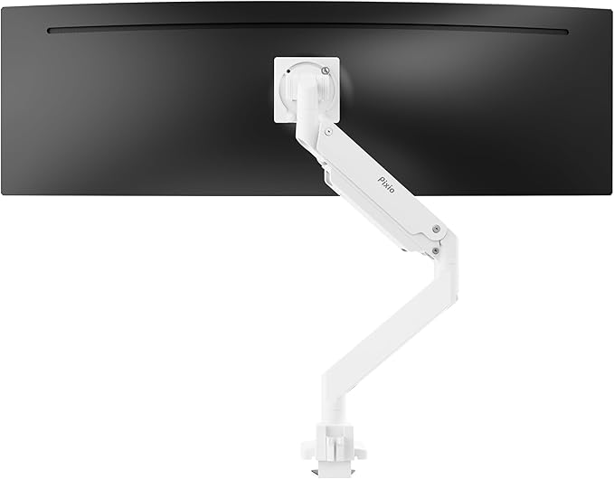 Pixio PS2S Titan White Ultrawide Mega Heavy-Duty Premium Single Monitor Arm by Pixio