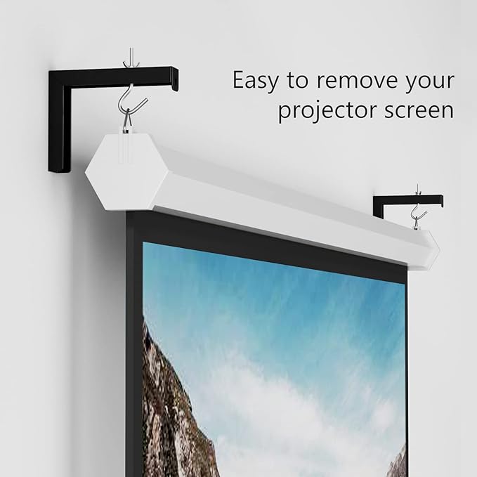WALI Universal Projector Screen Ceiling Mount, Wall Hanging Mount L-Brackets - Image 3