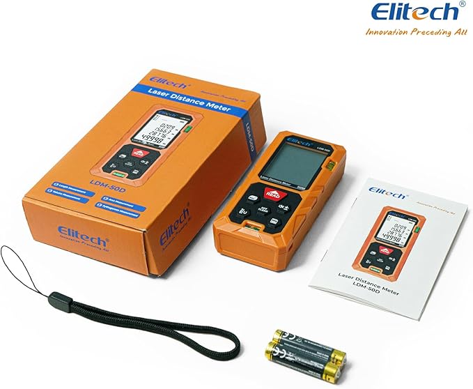 Elitech Laser Measuring Tool 165ft, Digital Laser Tape Measure - Image 12