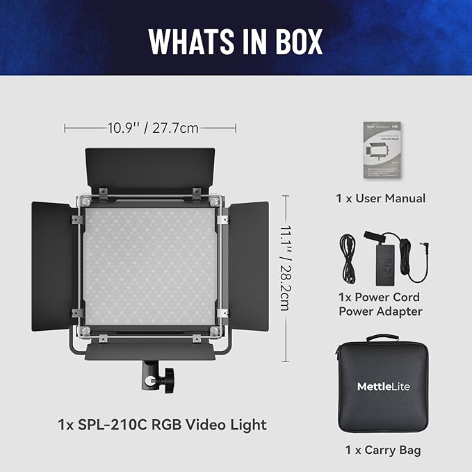 Mettlelite SPL210C RGB LED Video Light - Image 7