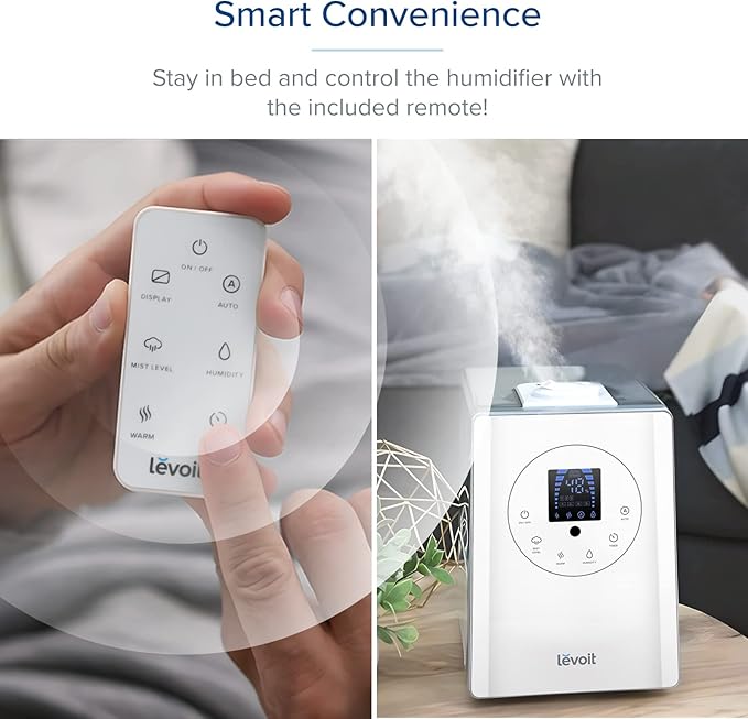 LEVOIT Humidifiers for Bedroom Large Room Home, 6L Warm and Cool Mist - Image 8