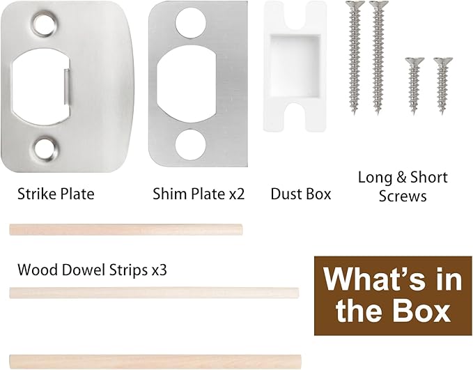 MOSECYOU Standard Door Lock Strike Plate - Image 3