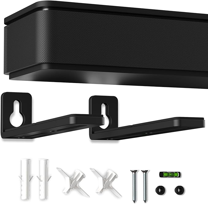suptek Universal Soundbar Wall Mount Shelf – Wall Mount Bracket by suptek