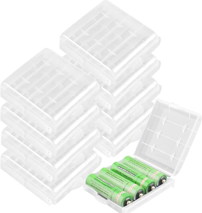 KEEPOW 9 Pcs AA/AAA Battery Storage Case Holder Box by KEEPOW