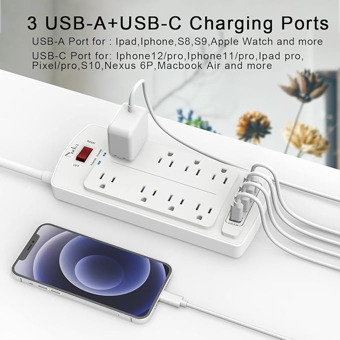 Surge Protector Power Strip - Image 3
