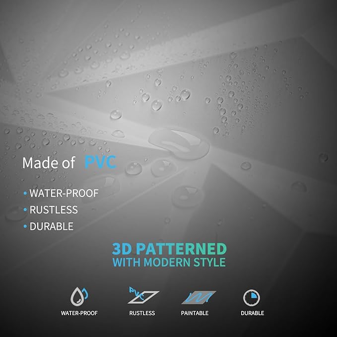 Art3d 3D Wall Panels 100 Pack, 11.8" x 11.8" PVC Wall Panels - Image 5