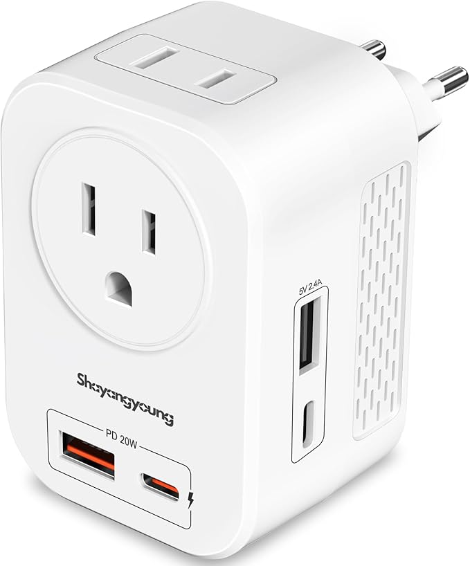 Shayangyoung Voltage Converter US to Europe, 220V to 110V Converter by Shayangyoung