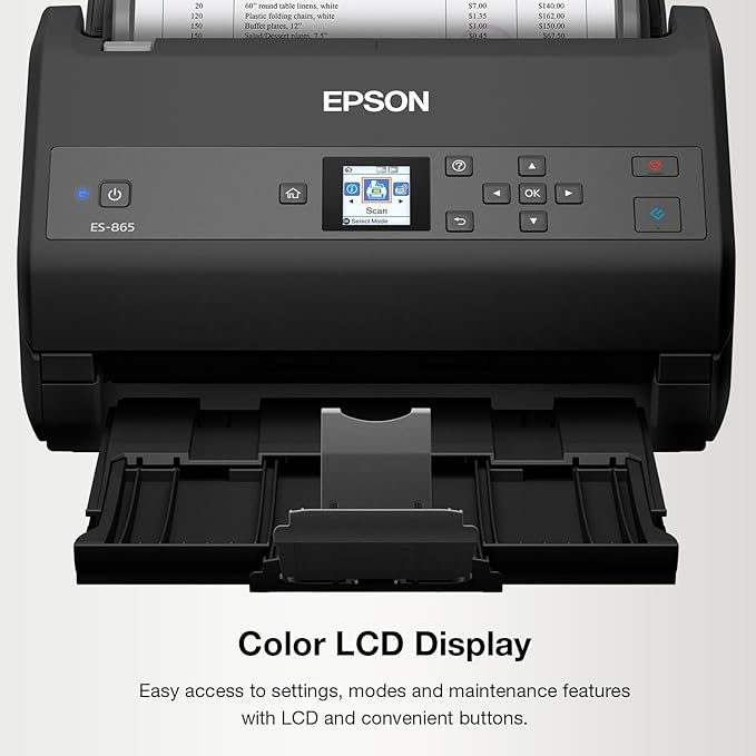 Epson Workforce ES-865 High Speed Color Duplex Document Scanner - Image 6