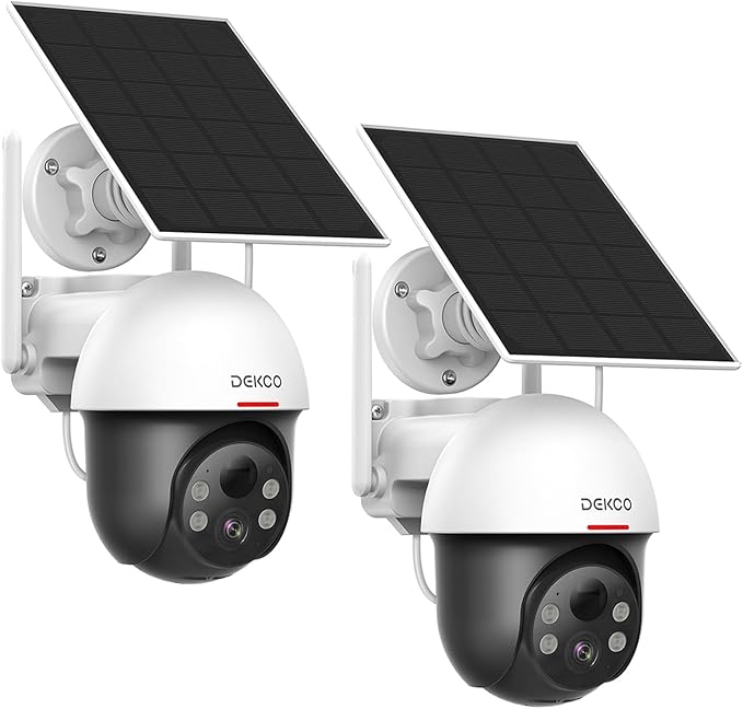 DEKCO Security Cameras Wireless Outdoor, Solar Powered, Panoramic PTZ, Auto by DEKCO_LIFE