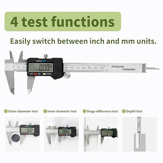 SCITOOLS Digital Caliper 0-6" Measuring Tool - Image 3