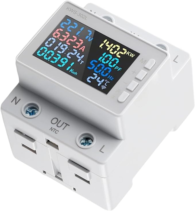 LCD Digital Energy Meter, Single Phase Energy Meter, Din Rail Electricity Usage - Image 7