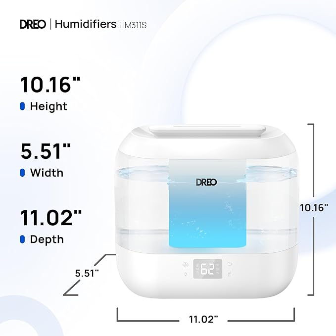 DREO Smart Humidifiers for Bedroom, Top Fill 4L Supersized Humidifier Large Room - Image 8
