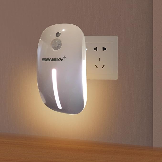 Sensky Motion Sensor Night Light Eye Friendly Front Low Light and Bright Back by Sensky